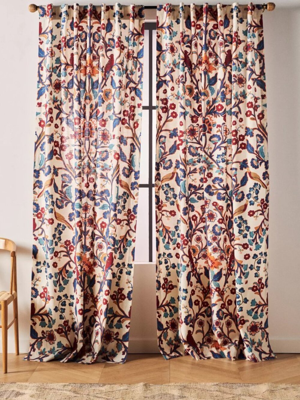 Anthropologie WELLES 50W x 108L Semi-Sheer Drape